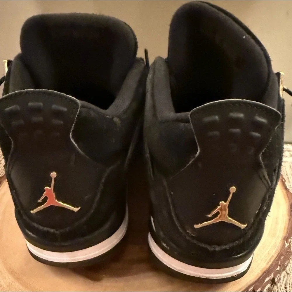 Jordan 4 Retro Royalty 2017 Black Gold Sz-5.5 408452-032